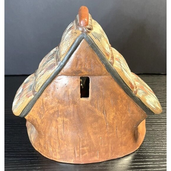 Handcrafted Clay Nativity Scene with Rustic Hut & Animals Hand-Painted Details A - Picture 5 of 9